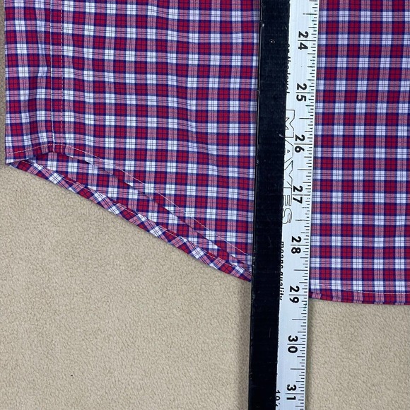 Vineyard Vines Mens XS Classic Fit Button Up Long Sleeve Shirt Red Plaid Pocket - Picture 6 of 13